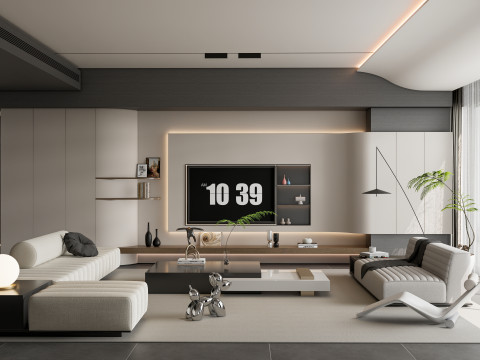 Living room interior scene 58 3D-Modell