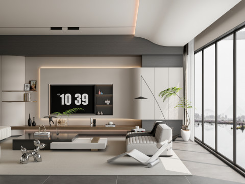 Living room interior scene 58 3D-Modell