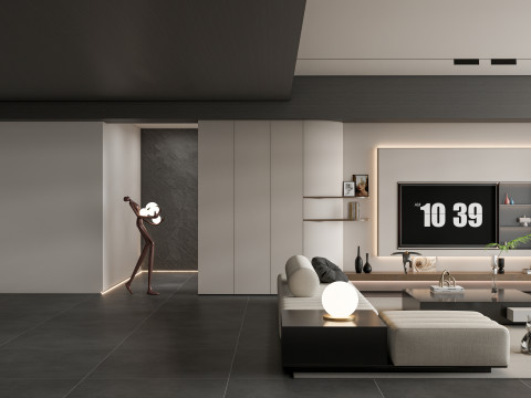 Living room interior scene 58 3D-Modell