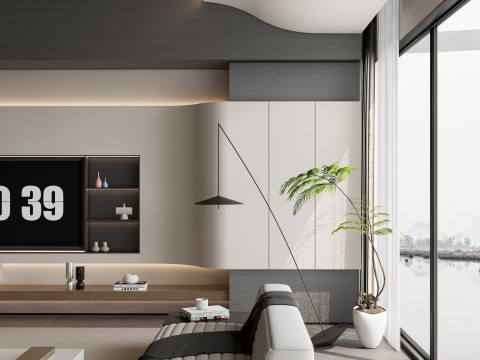 Living room interior scene 58 3D-Modell