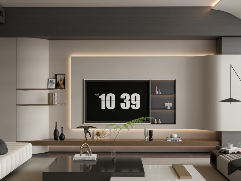 Living room interior scene 58 3D-Modell