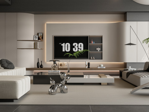 Living room interior scene 58 3D-Modell