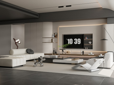 Living room interior scene 58 3D-Modell