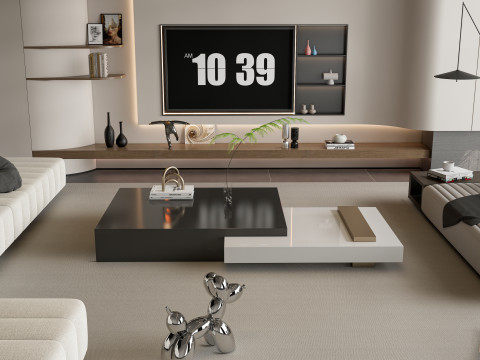Living room interior scene 58 3D-Modell