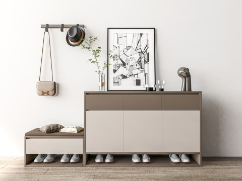 Shoe Cabinet Sideboard entrance cabinet 1 3D Model
