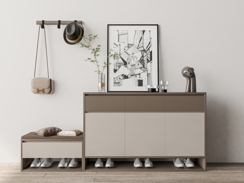 Shoe Cabinet Sideboard entrance cabinet 1 3D Model
