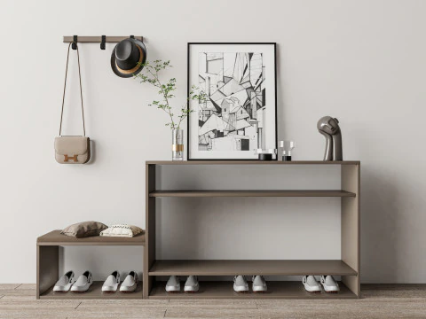 Shoe Cabinet Sideboard entrance cabinet 1 3D Model