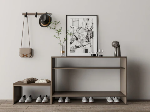 Shoe Cabinet Sideboard entrance cabinet 1 3D Model