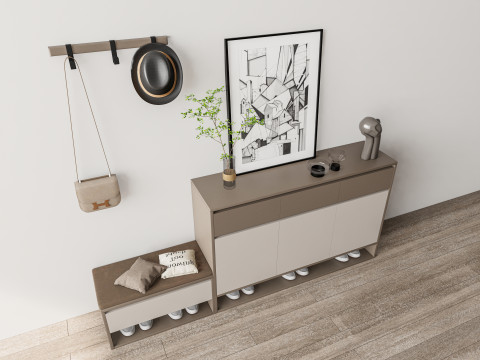 Shoe Cabinet Sideboard entrance cabinet 1 3D Model