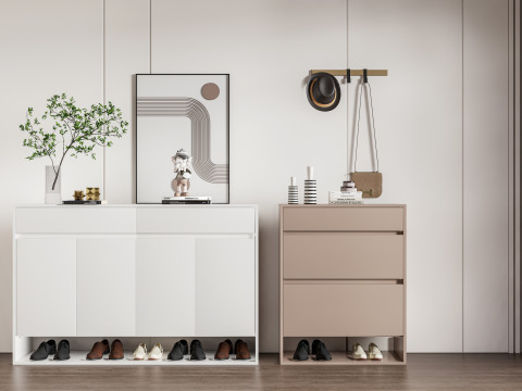 Shoe Cabinet Sideboard entrance cabinet 2 3D Model