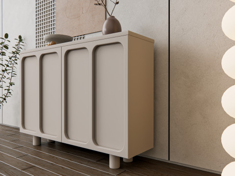 Sideboard with wall panel and flooring 13 3D मॉडल