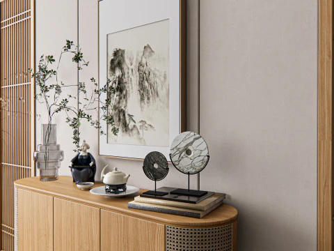 Credenza con boiserie e pianale 17 Modello 3D