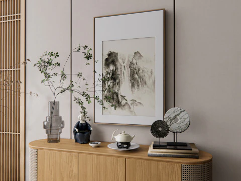 Credenza con boiserie e pianale 17 Modello 3D