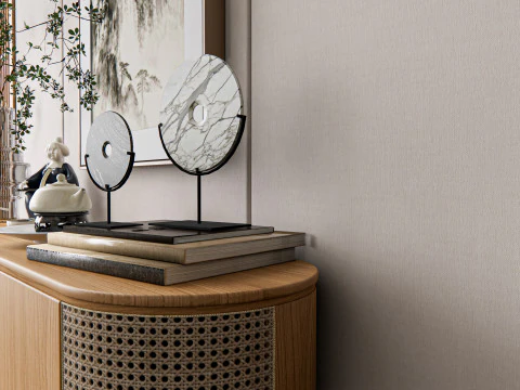 Credenza con boiserie e pianale 17 Modello 3D