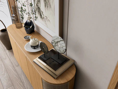 Credenza con boiserie e pianale 17 Modello 3D