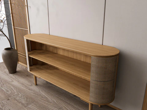 Credenza con boiserie e pianale 17 Modello 3D