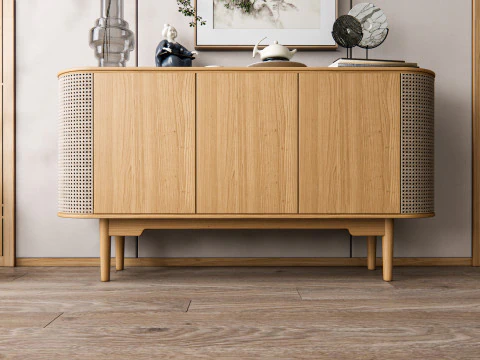 Credenza con boiserie e pianale 17 Modello 3D