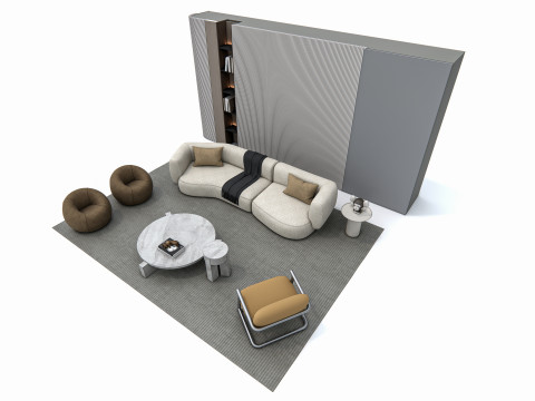Sofa set 1 3D-Modell