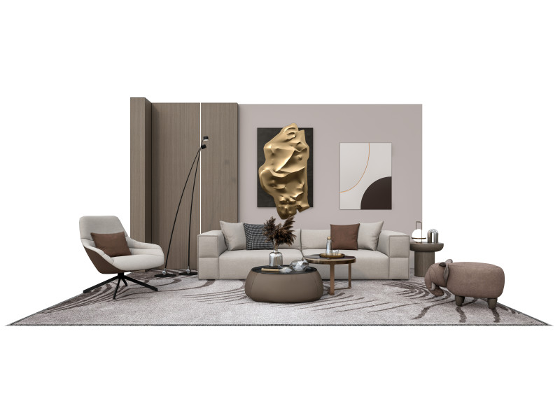 Sofa set 2 3D Model .c4d .max .obj .3ds .fbx .stl .blend