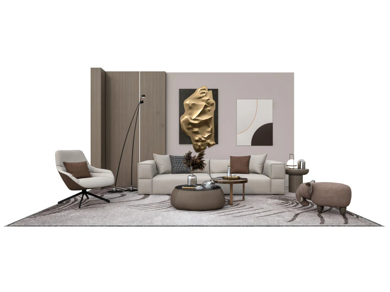 Sofa set 2 3D Model .c4d .max .obj .3ds .fbx .stl .blend 