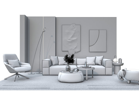 Sofa set 2 3D Model