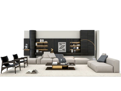 Set divani 3 Modello 3D