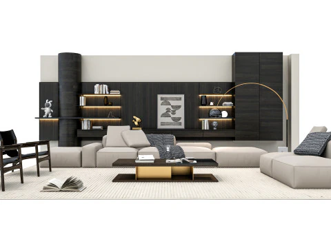 Sofa set 3 3D Model