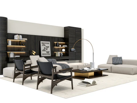 Sofa set 3 3D Model