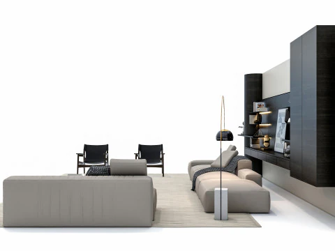 Sofa set 3 3D Model