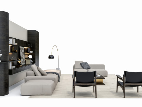 Sofa set 3 3D Model