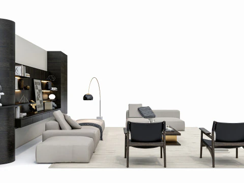 Sofa set 3 3D Model
