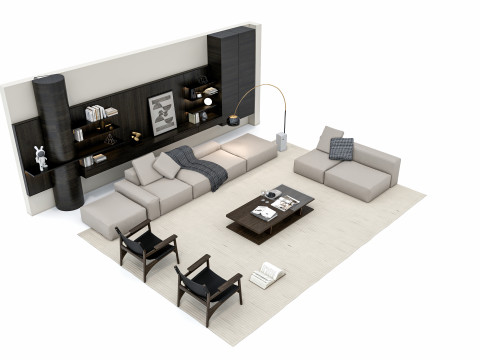 Sofa set 3 3D Model