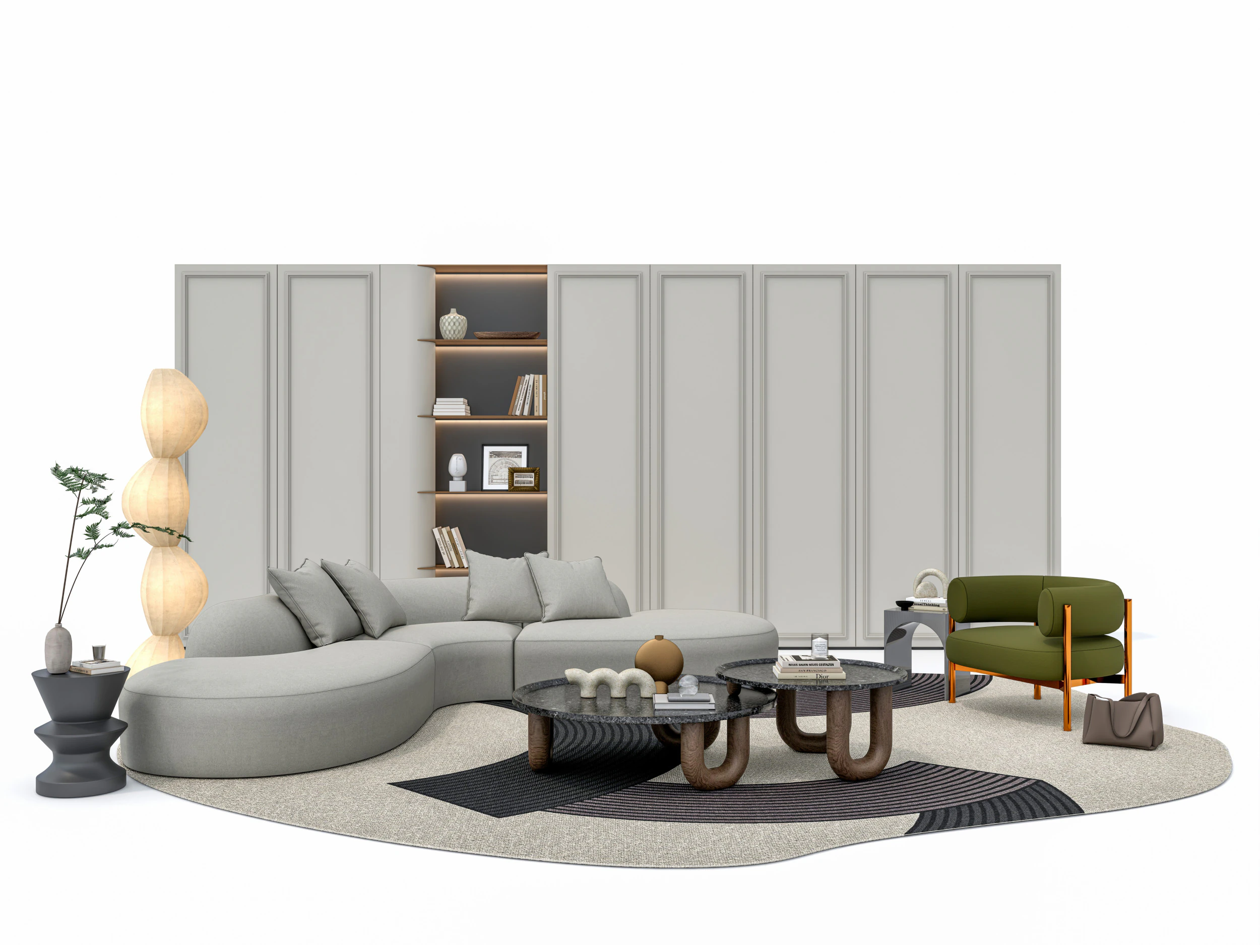 ソファセット4 3Dモデル .c4d .max .obj .3ds .fbx .stl .blend 