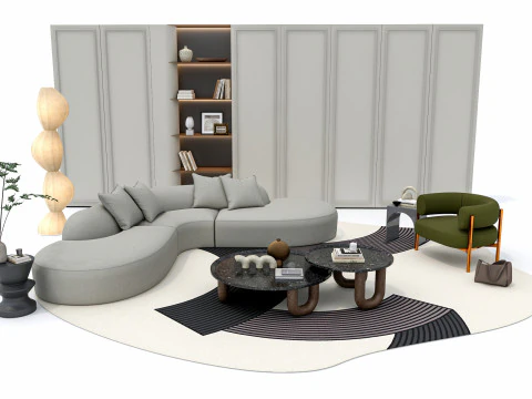 ソファセット4 3Dモデル