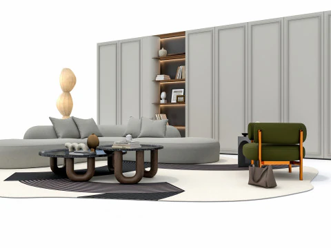 ソファセット4 3Dモデル