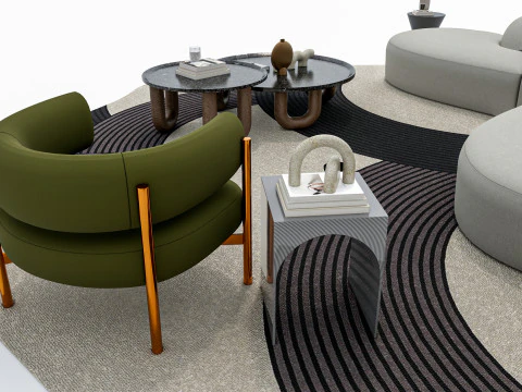 ソファセット4 3Dモデル