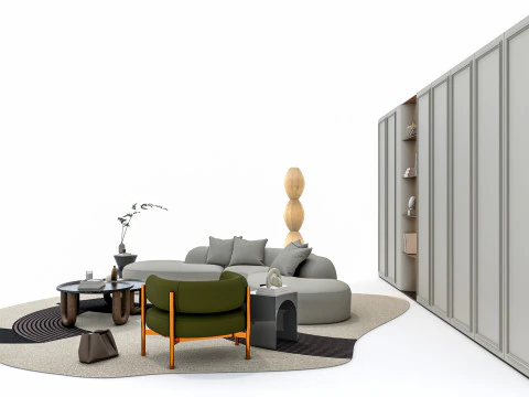 ソファセット4 3Dモデル