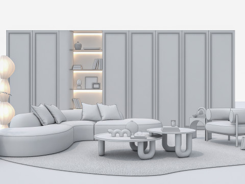 Sofa set 4 3D 모델