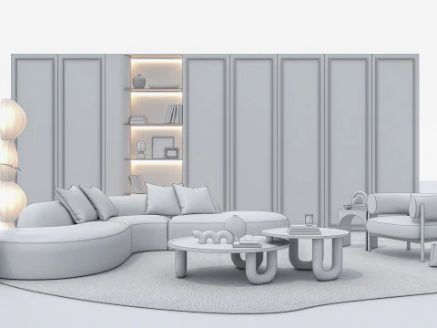 ソファセット4 3Dモデル