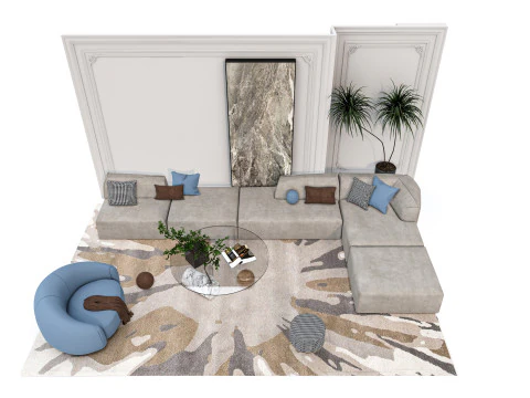 Conjunto de sof&aacute; 5 Modelo 3D