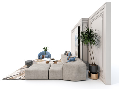 Sofa set 5 3D मॉडल