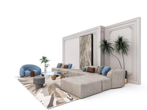Sofa set 5 3D मॉडल