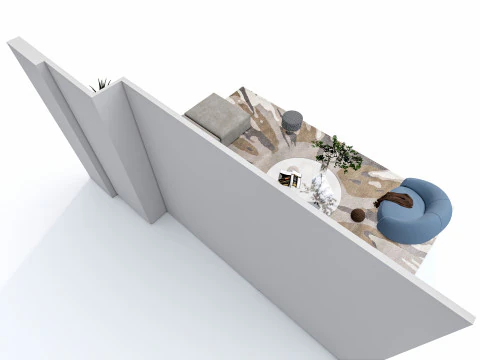 Conjunto de sof&aacute; 5 Modelo 3D