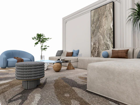 Conjunto de sof&aacute; 5 Modelo 3D