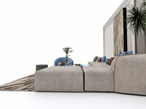 Conjunto de sof&aacute; 5 Modelo 3D