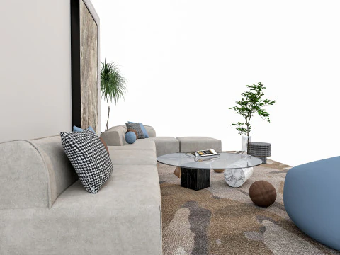 Conjunto de sof&aacute; 5 Modelo 3D