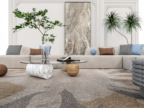 Conjunto de sof&aacute; 5 Modelo 3D