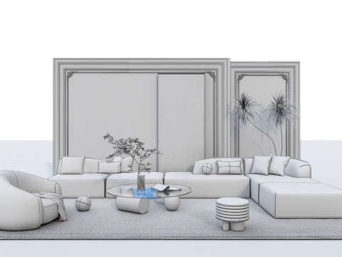 Sofa set 5 3D मॉडल