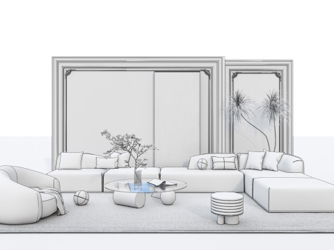 Sofa set 5 3D मॉडल