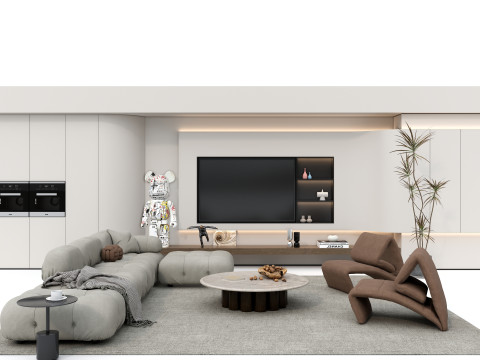Sofa set 6 3D मॉडल
